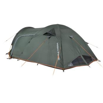 High Peak Kuppelzelt Kira 4.1 (dunkelgrün/grau, mit Tunnelvorbau, Climate Protection 80)